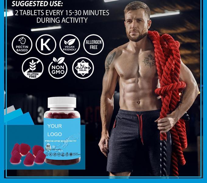 Oem Hidratação Electrolítico Goma Natural Sabor de bagas Electrolítico Apoio à Saúde Vegano Livre de Gluteno Não OGM Halal Pectina 0