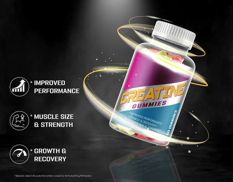 Suplementos Veganos de Marca Privada Bcaa Creatina Monohidrato Goma de Energia Pré Treino Goma de Creatina