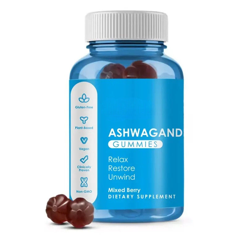 Caramelo de goma personalizado Ashwaganda Gummies Suplementos de saúde para melhorar a imunidade e um bom sono