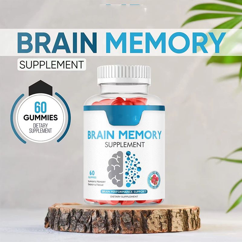 Oem Private Label Vegan Gummy Candy Focus Aumentar a Memória Nootrópicos Suplemento de Fortalecimento do Cérebro Nootrópicos Gummies