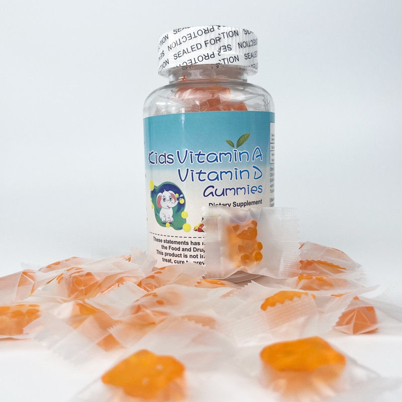 Marca Privada Oem Sem Açúcar Crianças Suplemento Saudável Vitamina A e Vitamina D3 Gomes Para Crianças