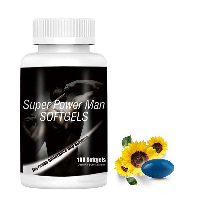 Oem Private Label Fórmula personalizada Homem de vendas quentes Suplementos Super Power Softgel cápsulas