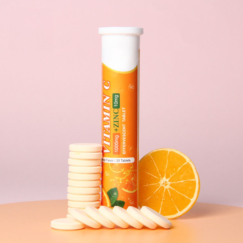 Oem Private Label Formula Personalizada Suplementos de Saúde Vitamina C 1000mg E Zinco 10mg Efervescente Tablet