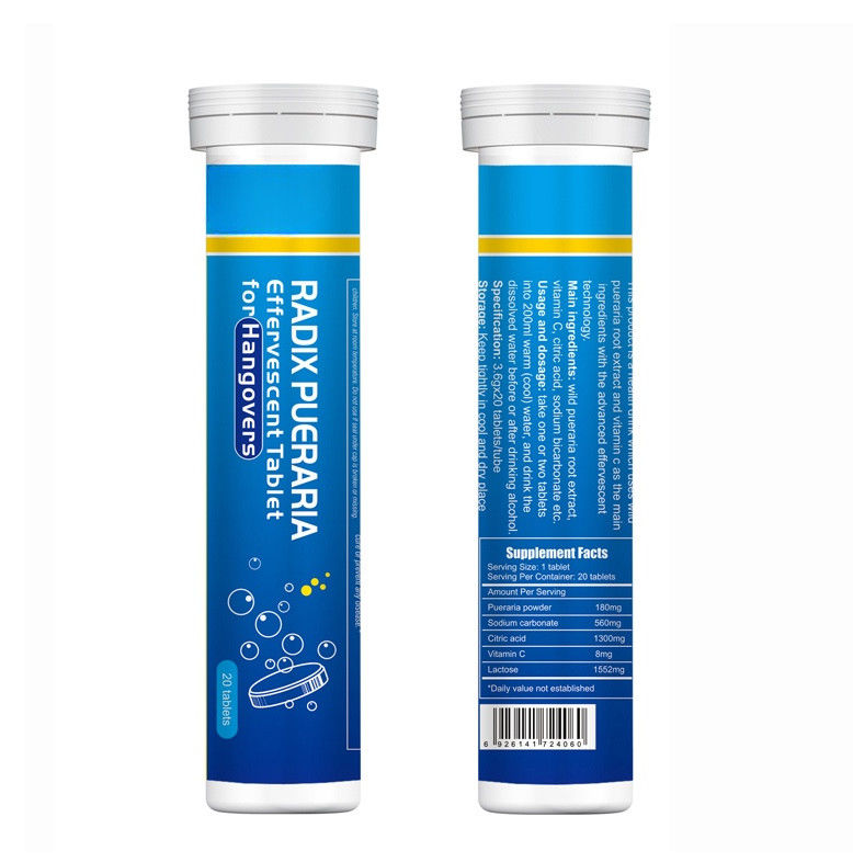 Oem Private Label Formulário personalizado Suplementos fitoterápicos Proteção hepática Alivio de ressaca comprimidos efervescentes